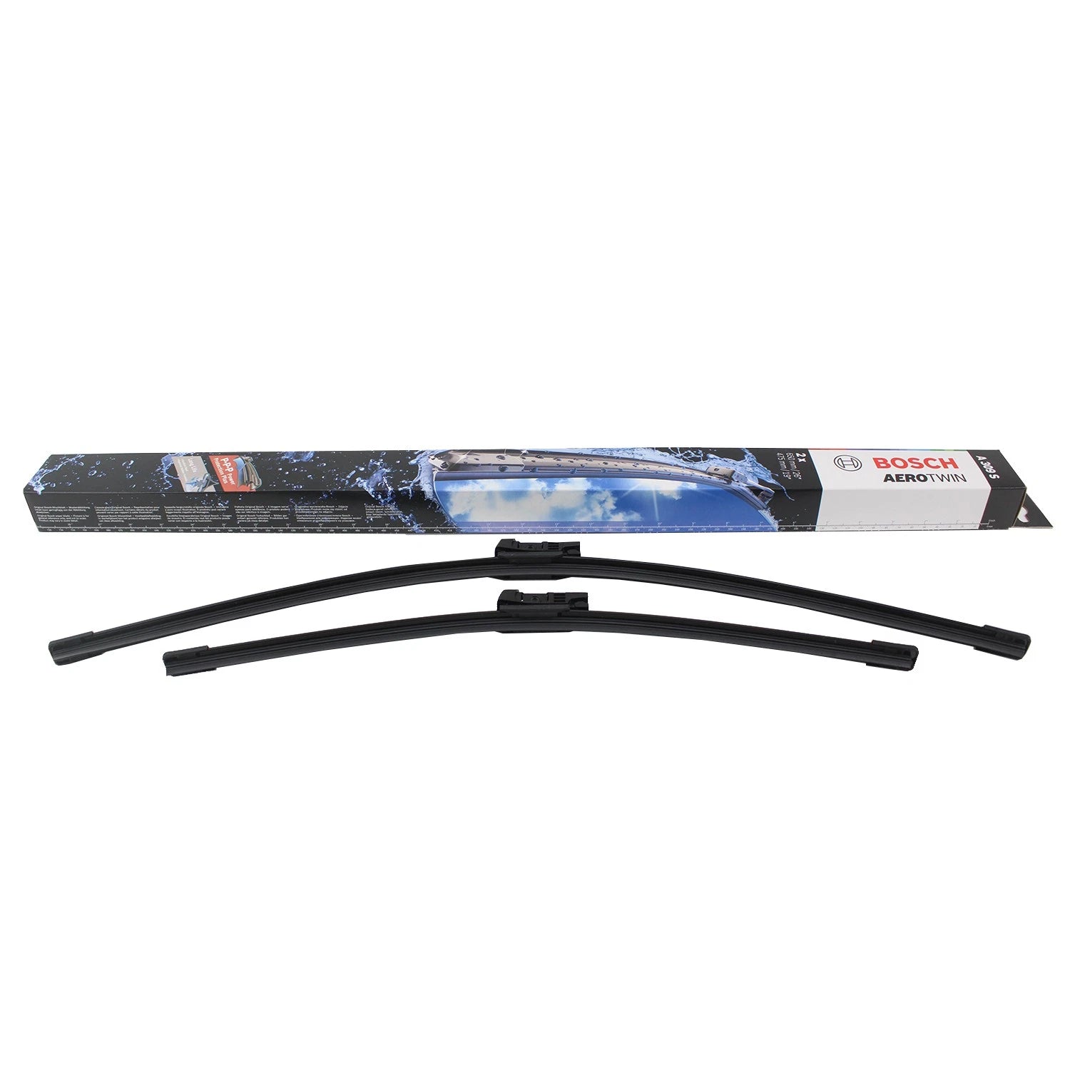 Set of 2 Bosch Front Windshield Wiper Blades 26" & 19" 3397007309 for Audi BMW Jaguar