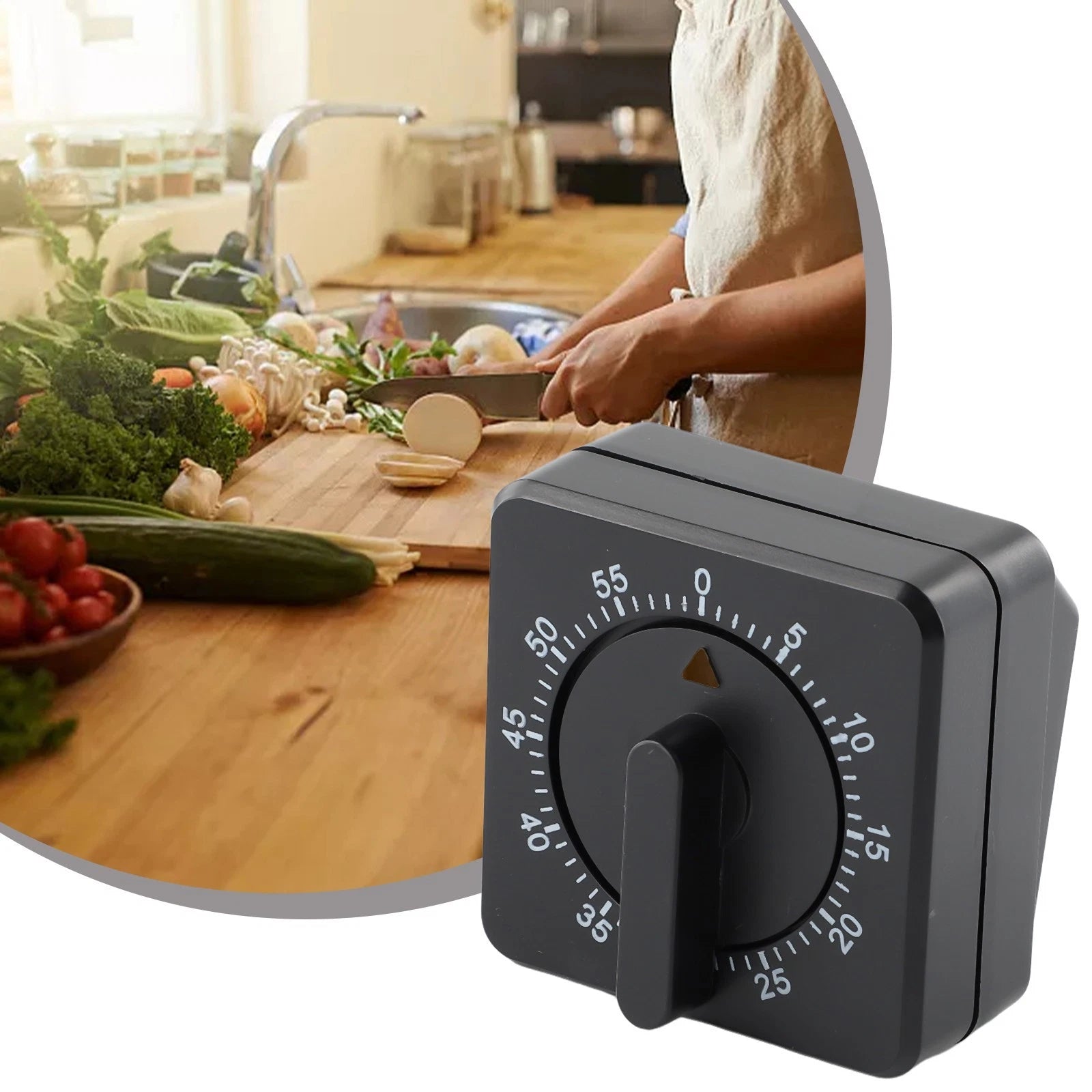 Mechanical Kitchen Timer for Cooking (60 Mins)