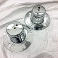Pair of Chrome Hub Covers Center Caps for Trucks Vans (Fits 3.15"D / 3.15"H)