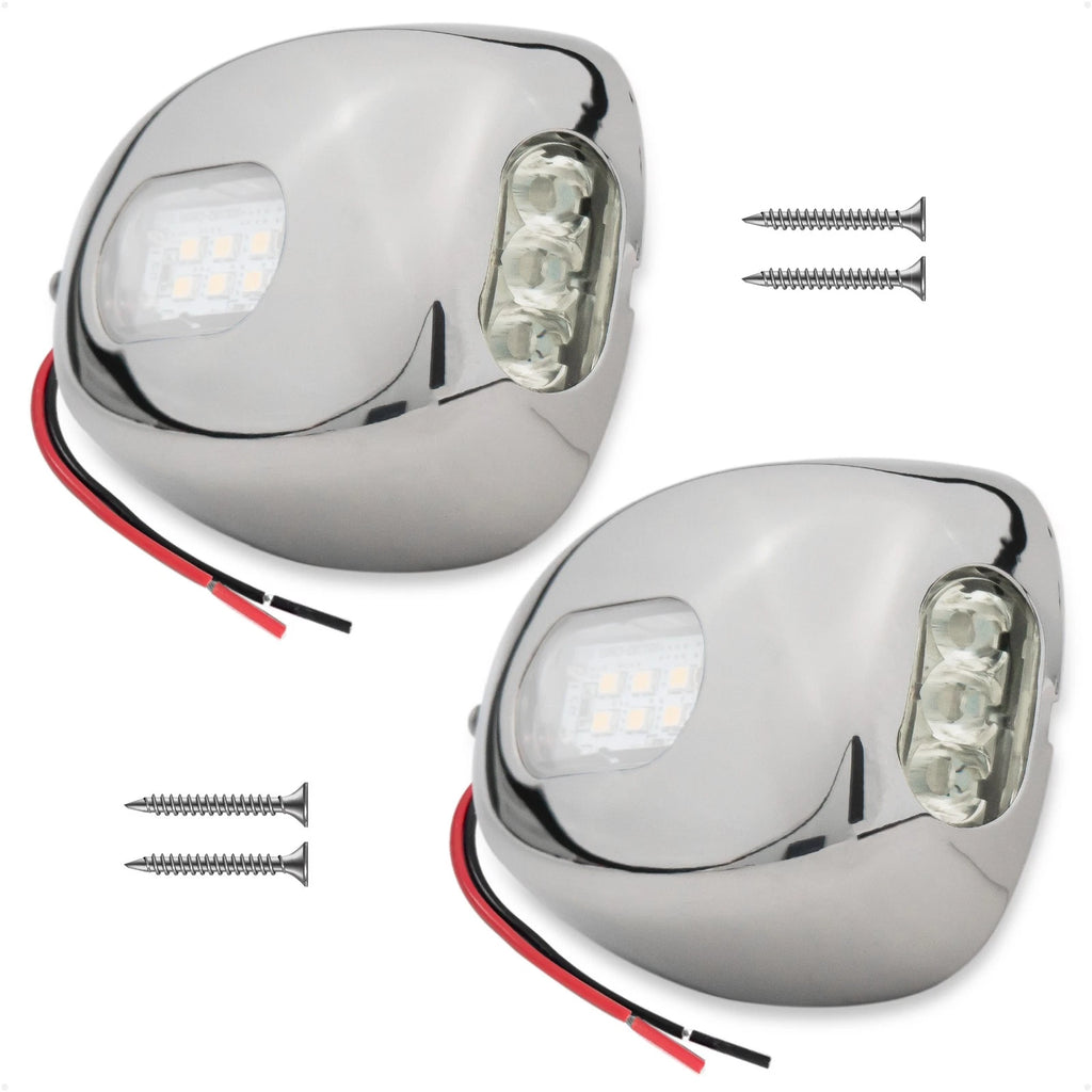 2-Pack LED Docking Lights for Marine (IP66, FO4600-M2)