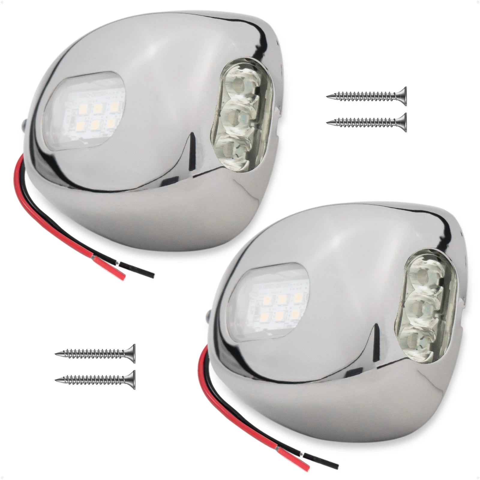 2-Pack LED Docking Lights for Marine (IP66, FO4600-M2)