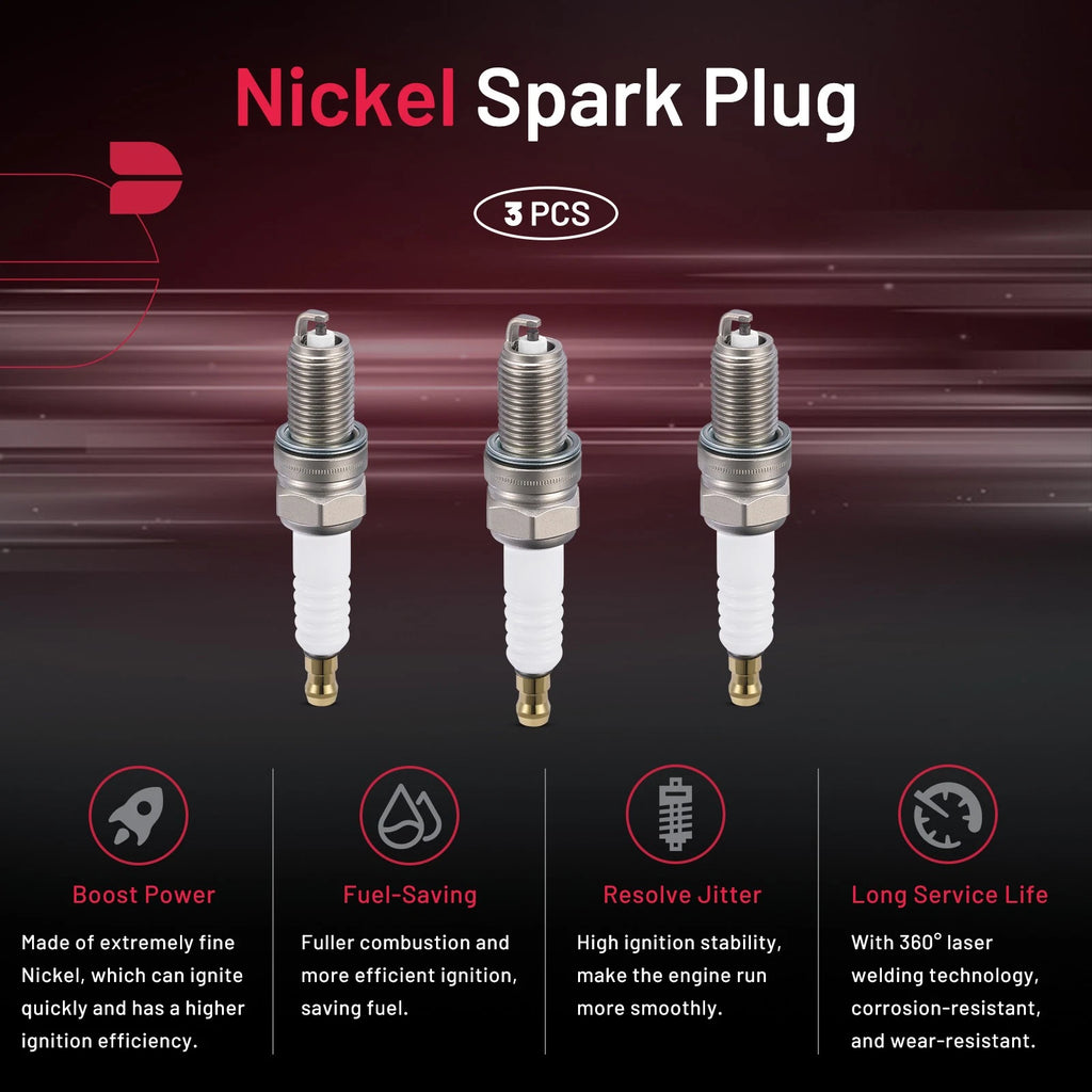 Set of 3 Spark Plugs 4339 for Can-Am Commander Defender Maverick Outlander (2011–2023)