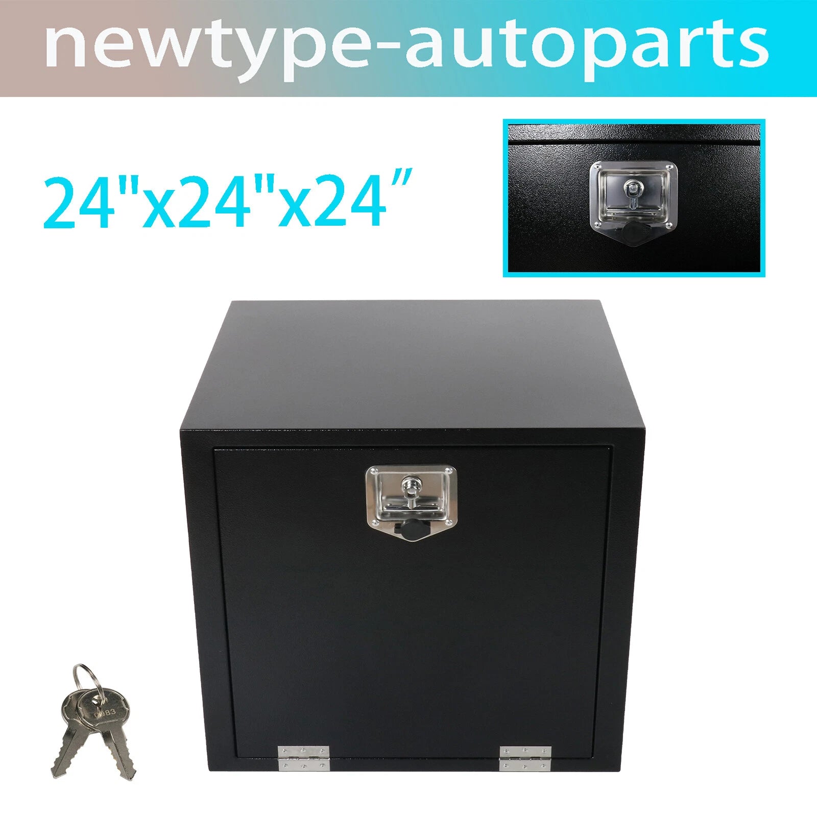 Tool Box for Pickup Truck (24" x 24" x 24") with Lock and Key