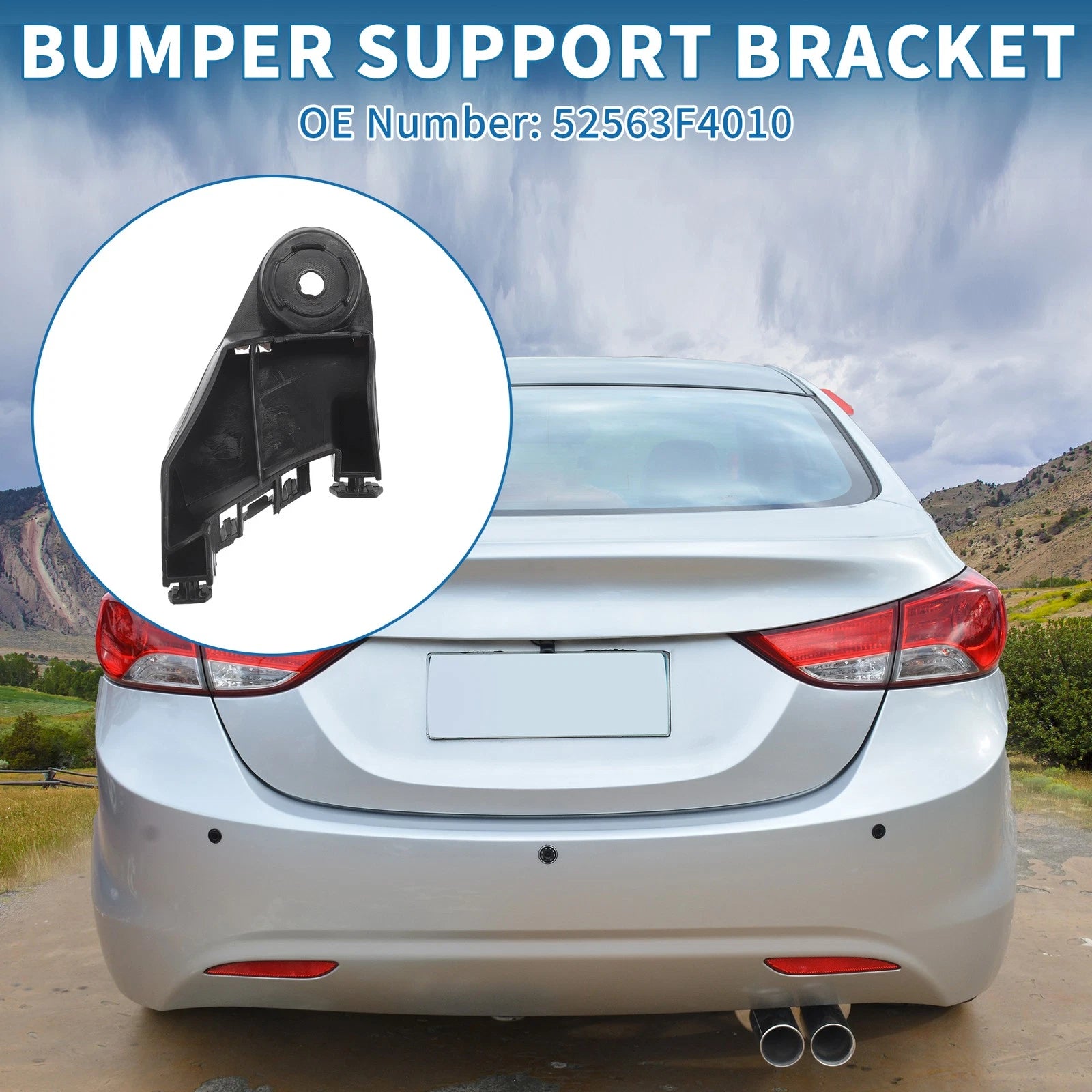 Left Rear Bumper Retainer Bracket No. 52563F4010 for Toyota C-HR (2017–2018)