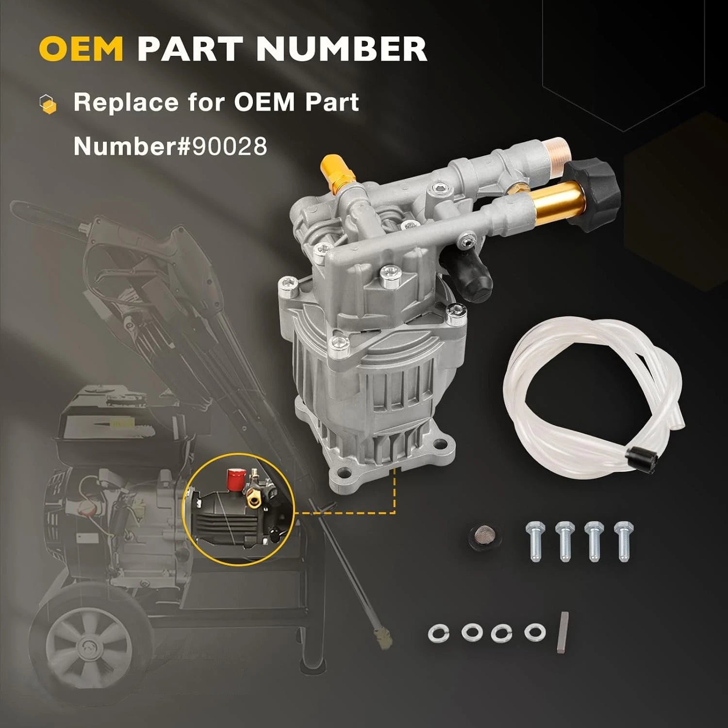 Horizontal Pressure Washer Pump Kit for Power Washer (3300 PSI)