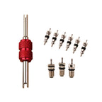 Air Conditioning Valve Cores Kit for A/C System (Copper, Remover Tool)