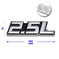 Polished Metal 3D Decal Emblem for Ford Volkswagen Chevrolet (2.5L)