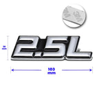 Polished Metal 3D Decal Emblem for Ford Volkswagen Chevrolet (2.5L)