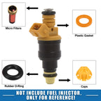 Set of 6 Fuel Injector O Rings Seals with Micro Filters for BMW 325i (1992–1995)