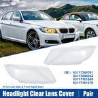 1 Pair Headlight Clear Lens Cover for BMW 3 E90 E91 (2005–2012) No.63117240261
