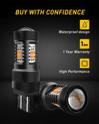 2X Amber LED Rear Turn Signal Light Bulb for Make Model