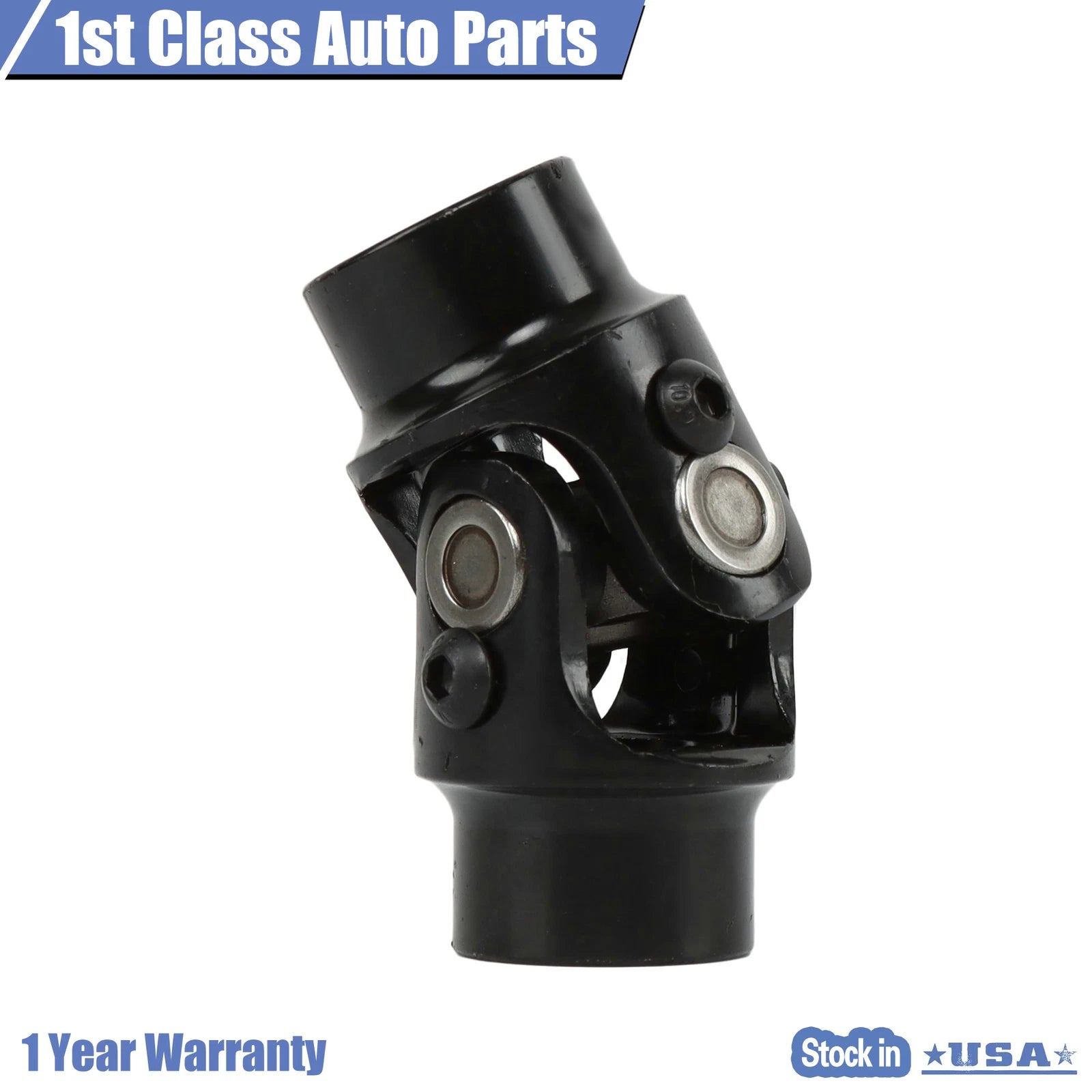 Steering U Joint Coupler for Make Model  - 3/4" Smooth Black