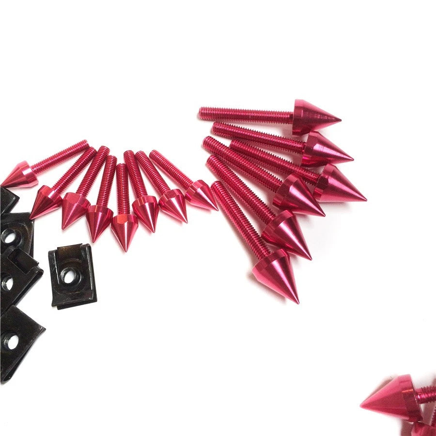 Spike Bolt Screws for Kawasaki Ninja EX250 ZX14 ZX7 ZX9R (All Years) - Red