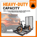Folding Wheelchair Carrier Rack for Hitch Mount Steel Cargo Basket