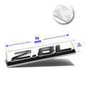 2.8L Polished Metal 3D Decal Emblem for Volkswagen Saab