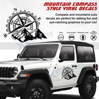Compass Navigation Hood Sticker for Truck, Waterproof Vinyl (2010-2020)