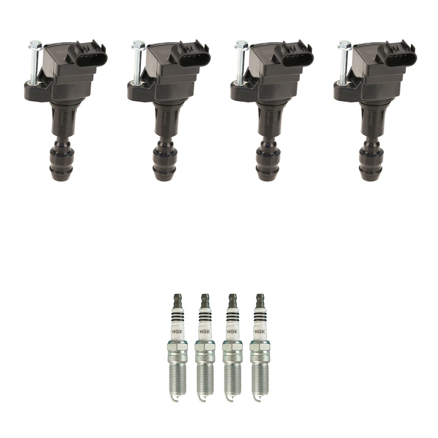Set of 4 Ignition Coils & 4 NGK Iridium Spark Plugs for Chevrolet G5 G6 HHR Malibu (2005–2010)