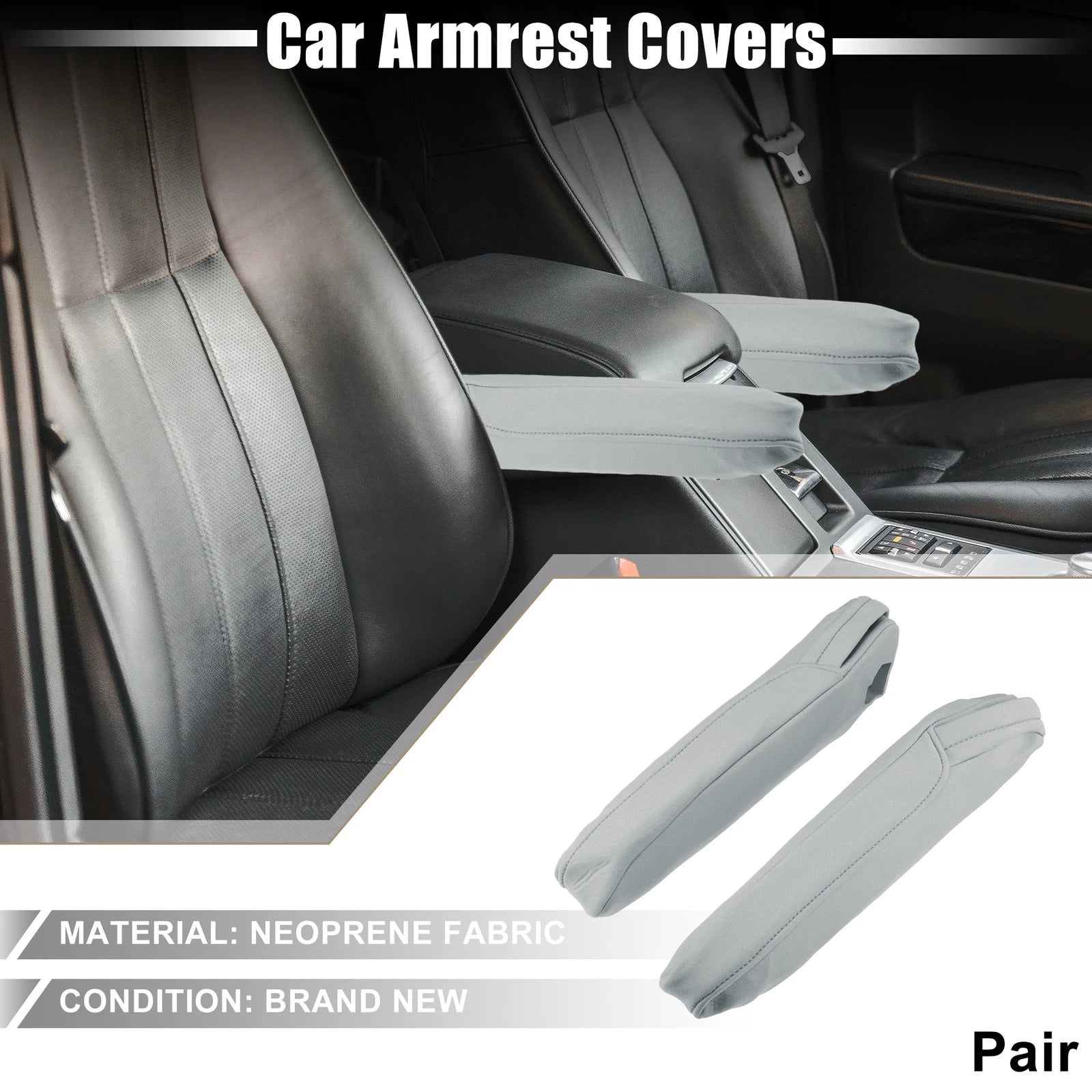 1 Pair Armrest Covers for Honda Odyssey (2000–2011) Gray