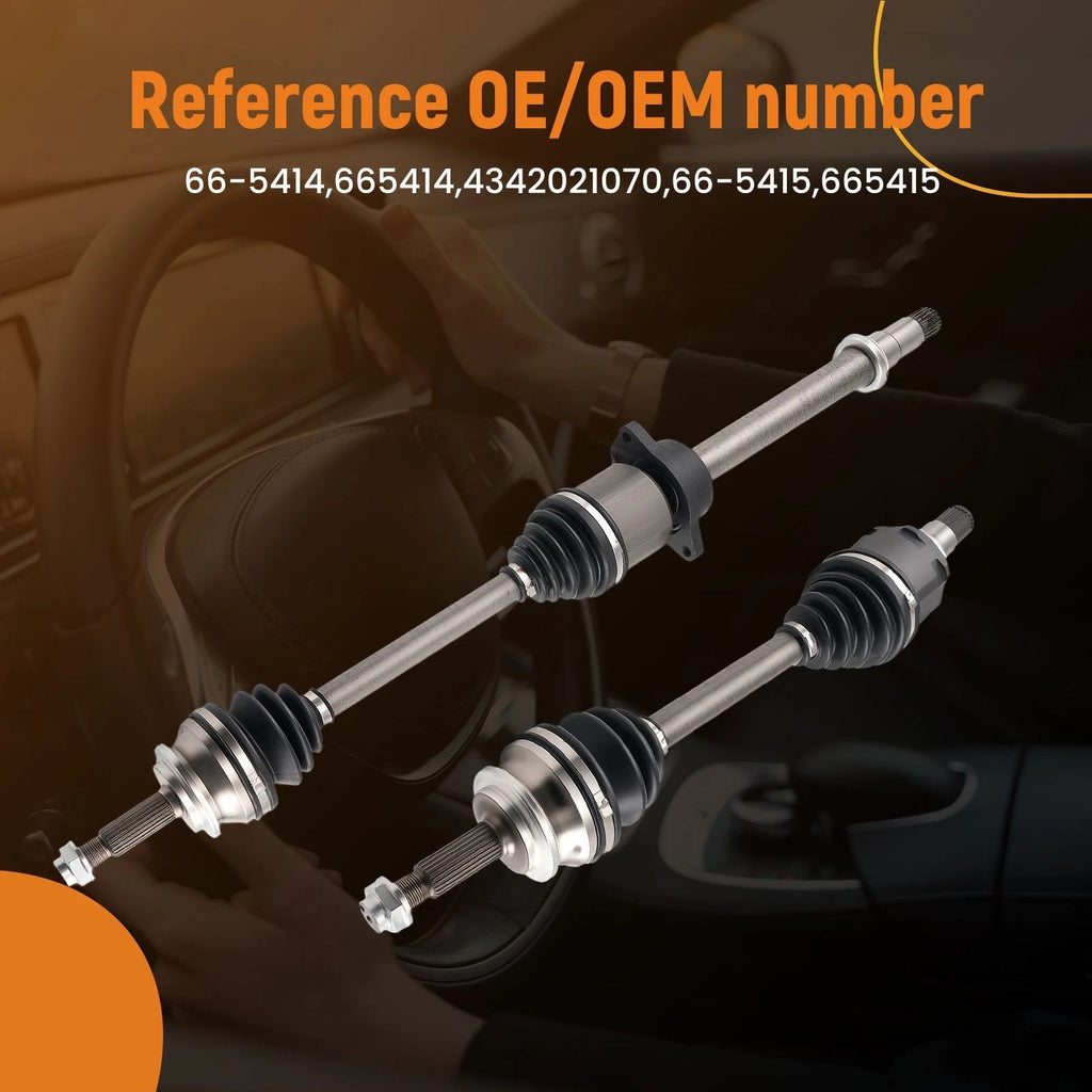 2X Front CV Axle Shaft Set 66-5414 for Scion TC (2011–2016) FWD