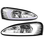 Chrome Housing Clear Lens 3D LED DRL Headlights for Pontiac Grand Prix (2004–2008)