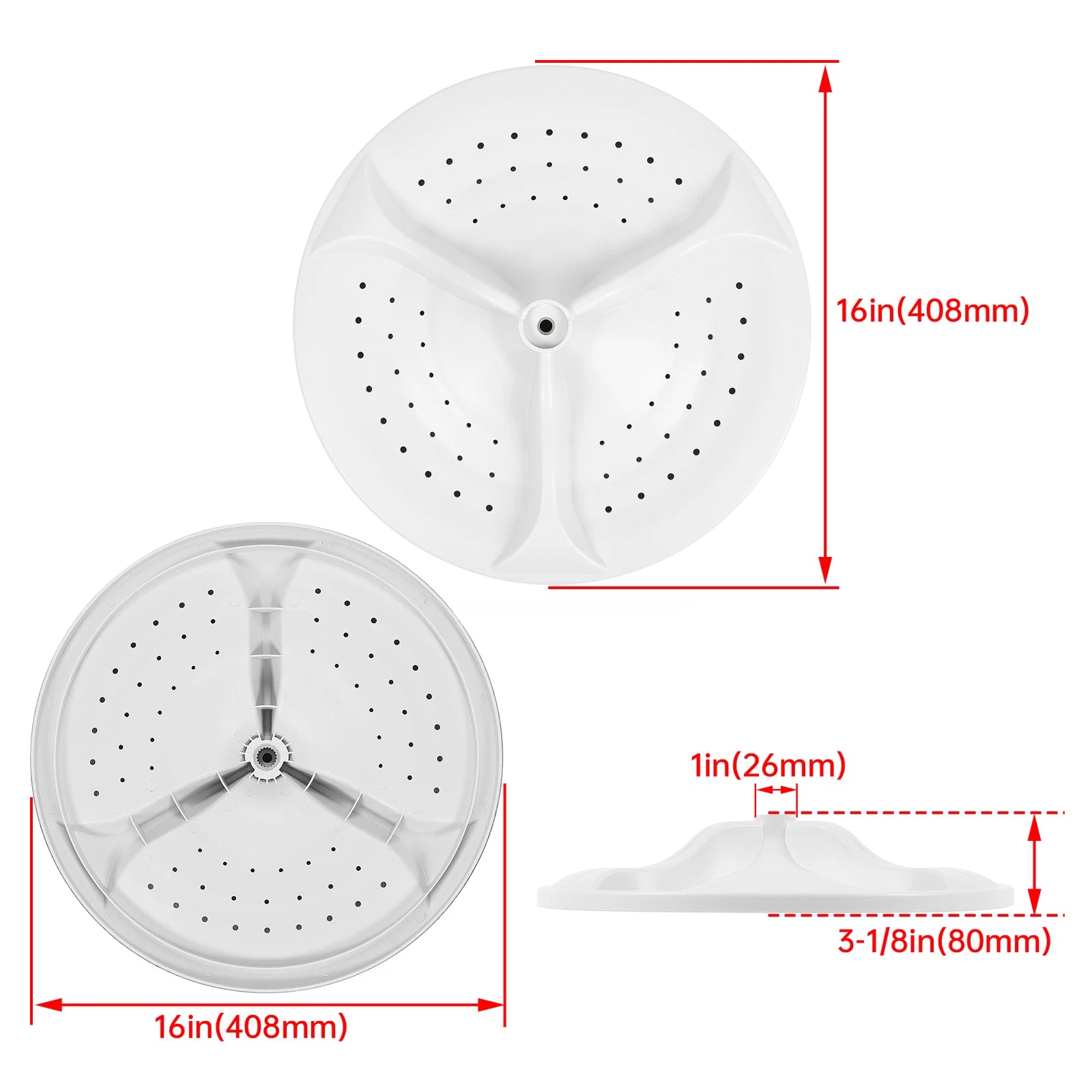 Washer Wash Plate for Whirlpool Washer (W10752283)