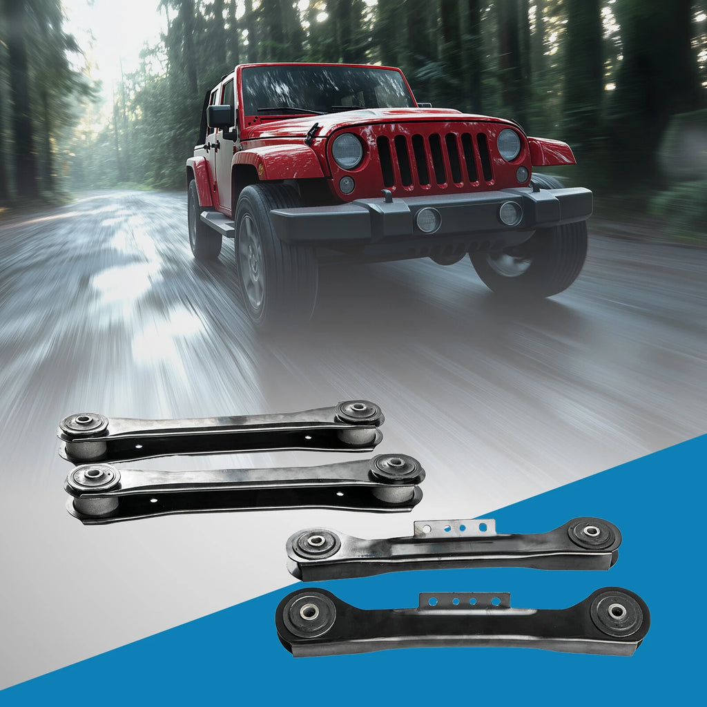 Set of 4 Suspension Kit Rear Upper & Lower Control Arms for Jeep Wrangler (1997–2006)