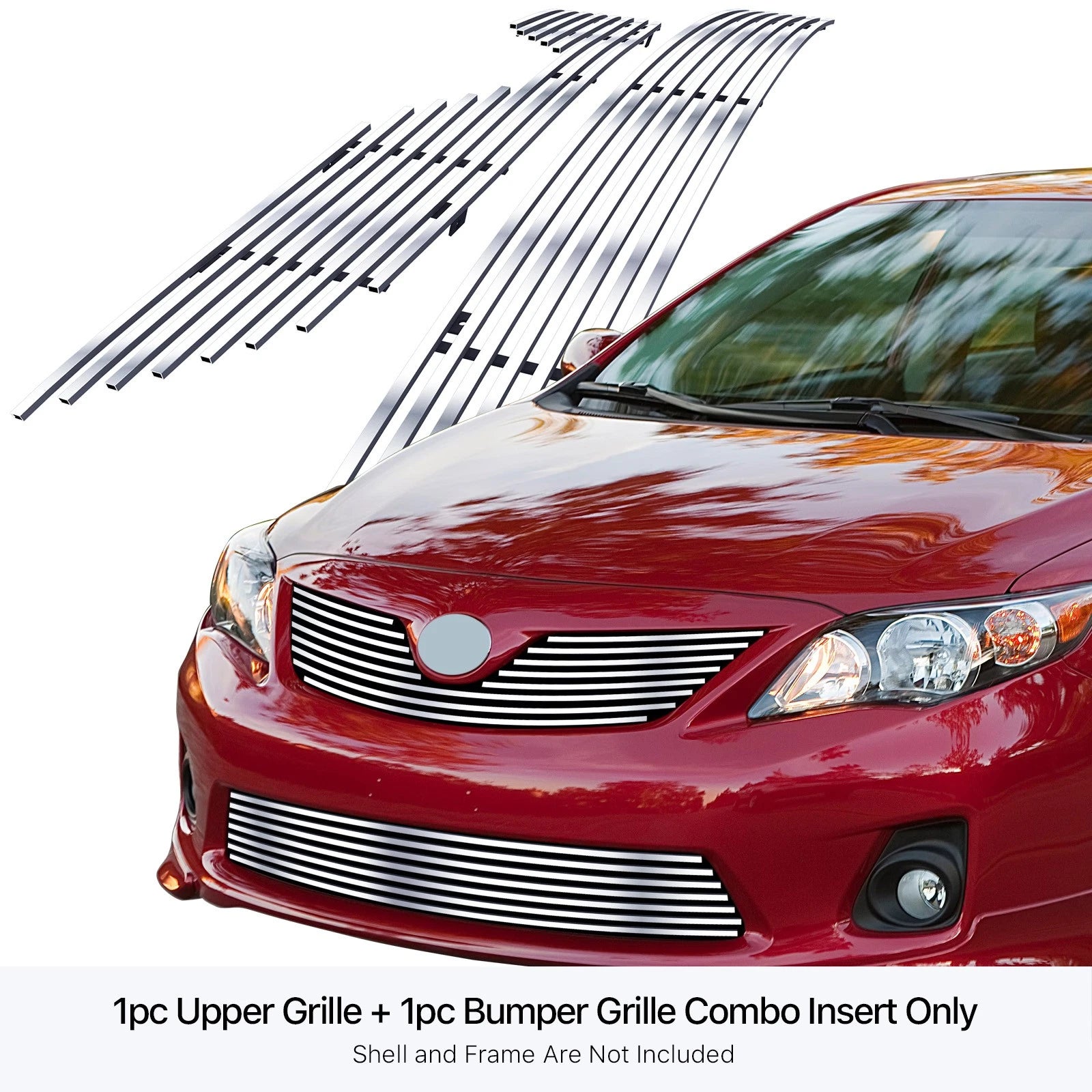 Stainless Chrome Billet Grille Insert for Toyota Corolla (2011-2013)