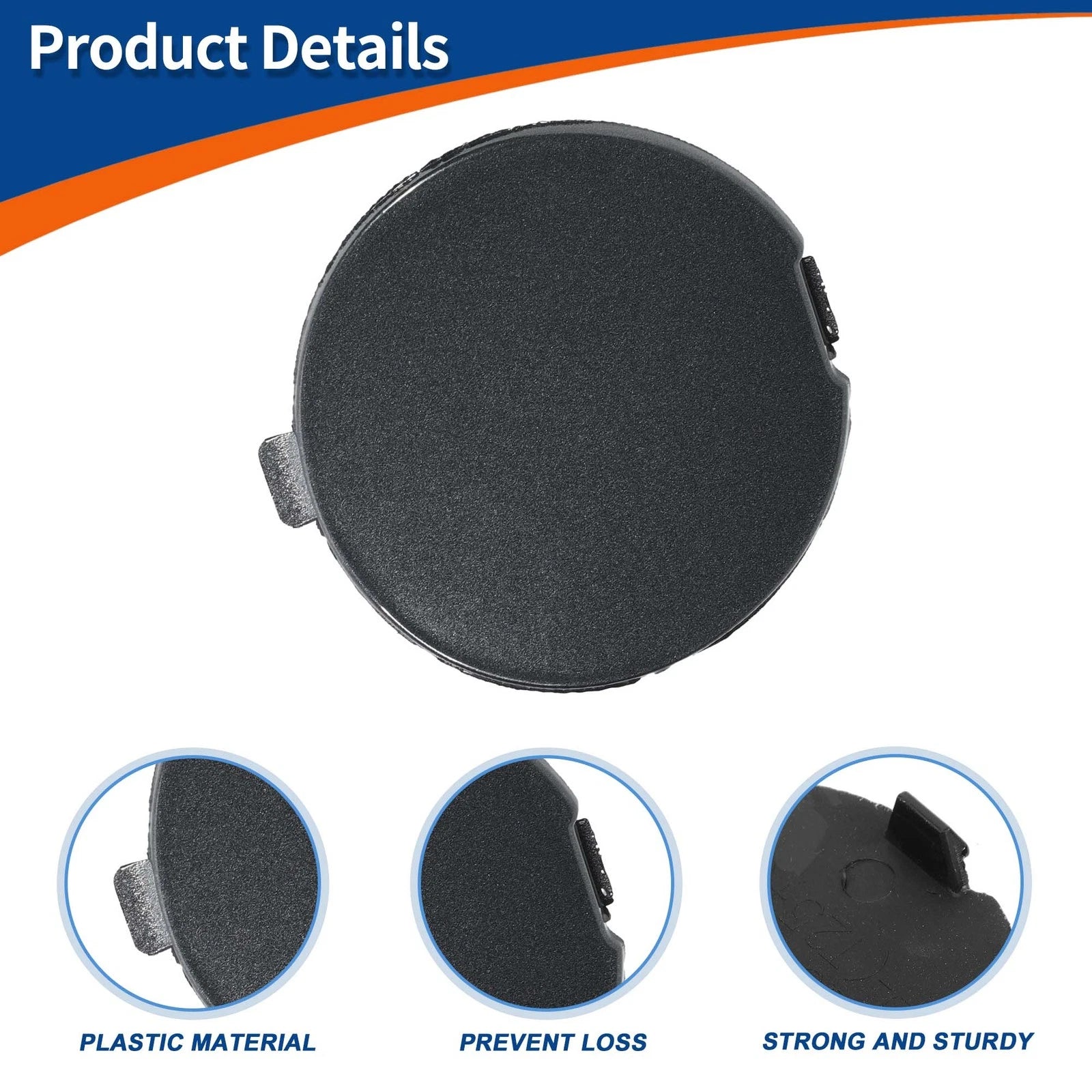 Front Tow Hook Cover for Mazda (No.D10J50A12A) (Polymetal Gray Metallic)
