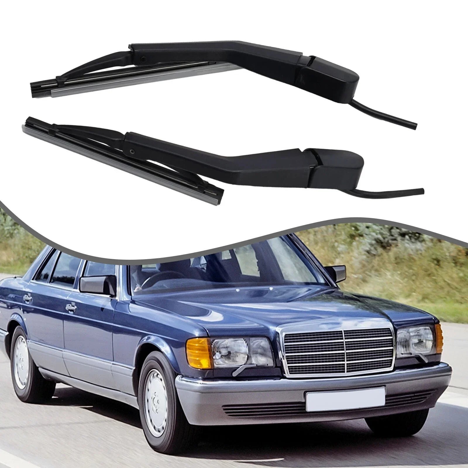 Headlight Wiper 2 x for Mercedes W126 (1979���1991)