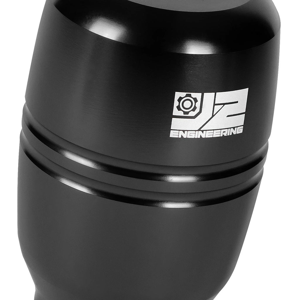 Shift Knob for Universal Fit (J2) - Aluminum Barrel Type, Black