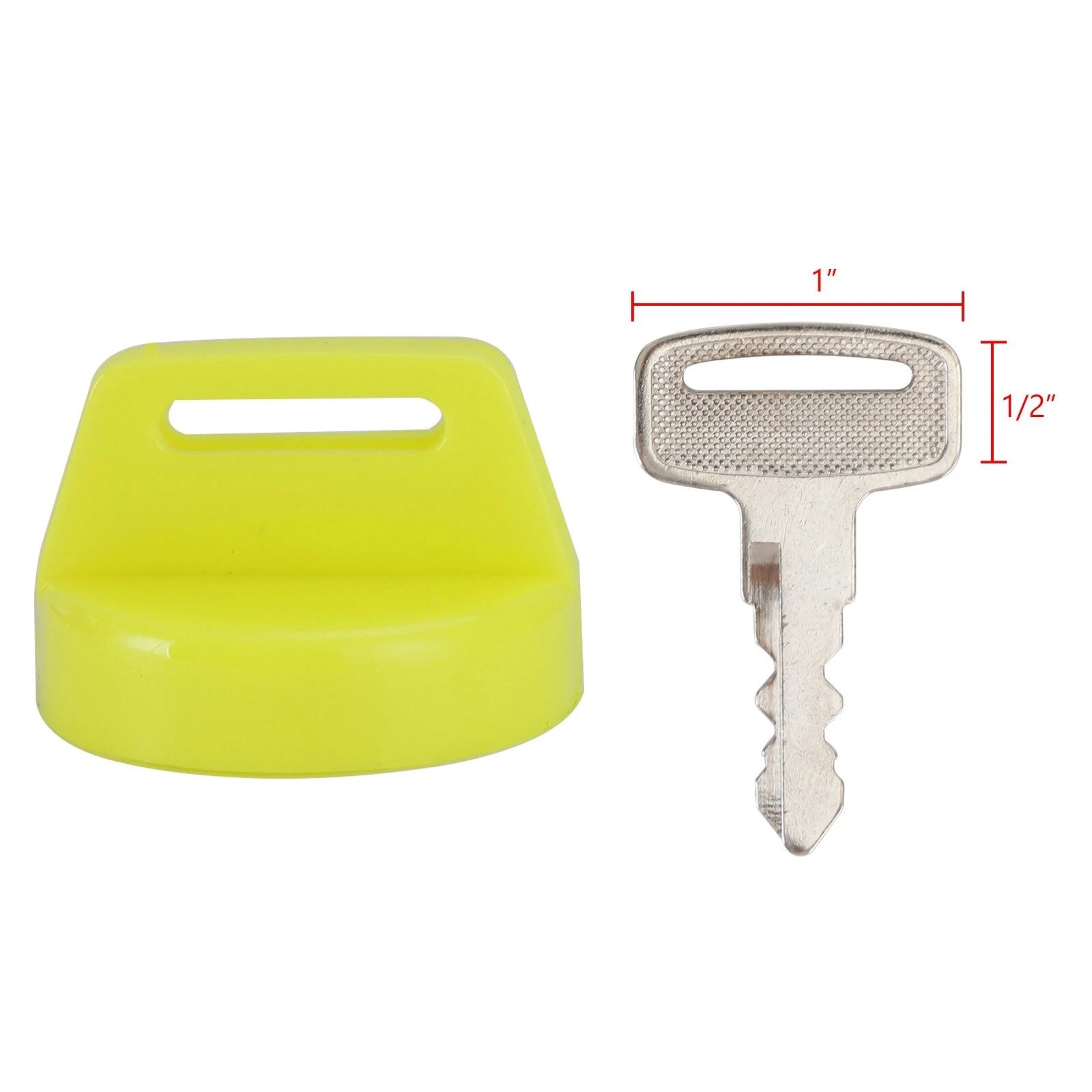5X Yellow Ignition Key Cover w/Nut for Polaris RZR XP 570 800 900 1000 (2011–2023)