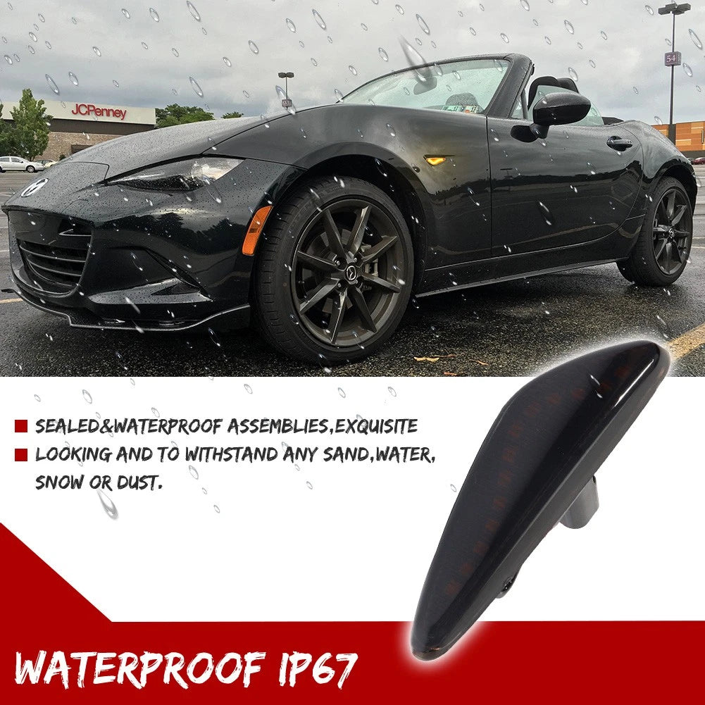 Amber Sequential LED Side Marker Turn Signal Lights for Fiat 124 Spider (2017–up)