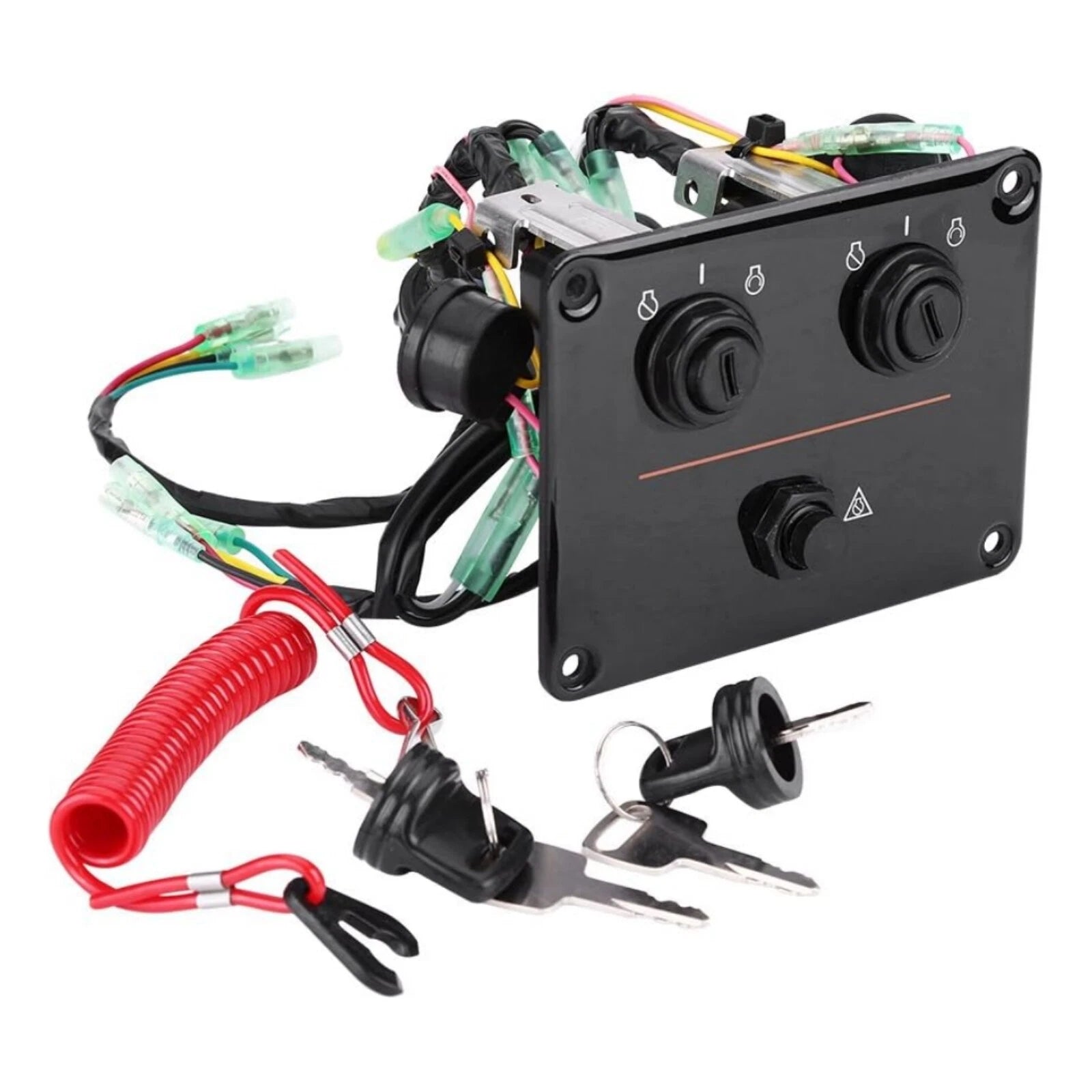 Top Twin Dual Key Switch Assembly Panel for Yamaha (6K1-82570-08, 6K1-82570-13-00)