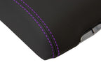 Leather Console Lid Armrest Cover for Cadillac SRX (2010–2016) Purple Stitch