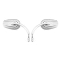 Satin Chrome Large Rear-View Mirrors for Harley Street Glide Softail Fatboy