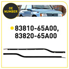 Set of 2 Outer Weatherstrip Door Belt for Chevy Tracker Suzuki Sidekick (1989–1998)