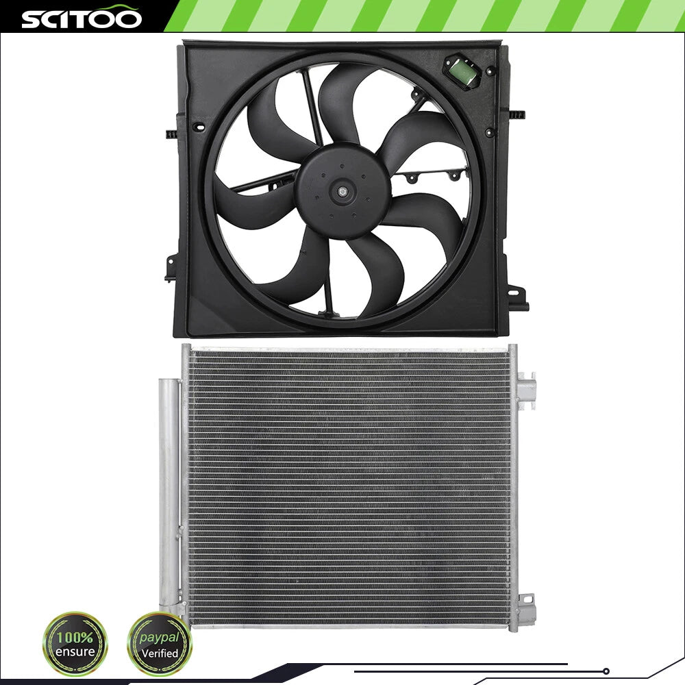 AC Condenser and Cooling Fan Kit for Nissan Rogue Sport (2017–2021)