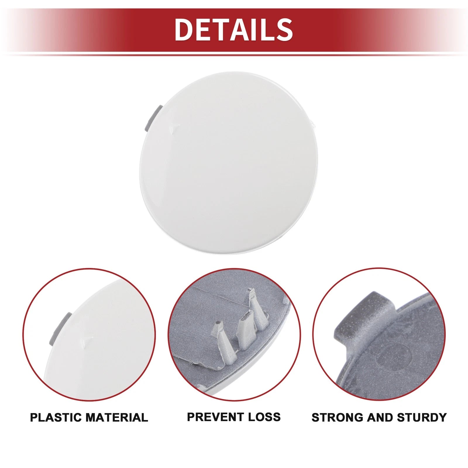Tow Hook Cover for BMW X6 F16 M (2015–2019) No. 51118065933 White