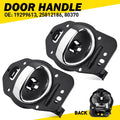 2 Interior Door Handles Chrome Black for Chevrolet HHR (2006–2011)