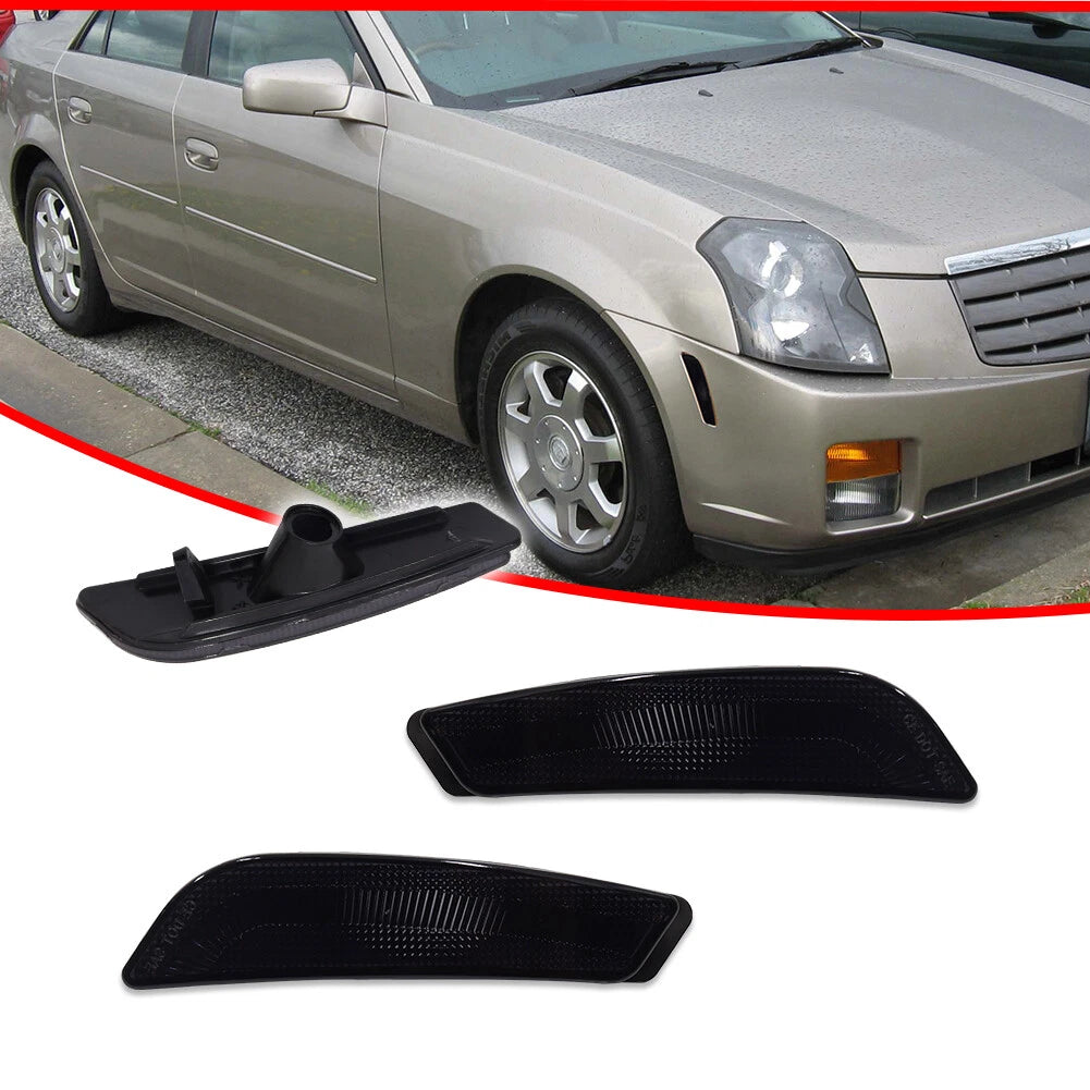Smoked Front Bumper Side Marker Light Kit for Cadillac CTS (2003–2007)