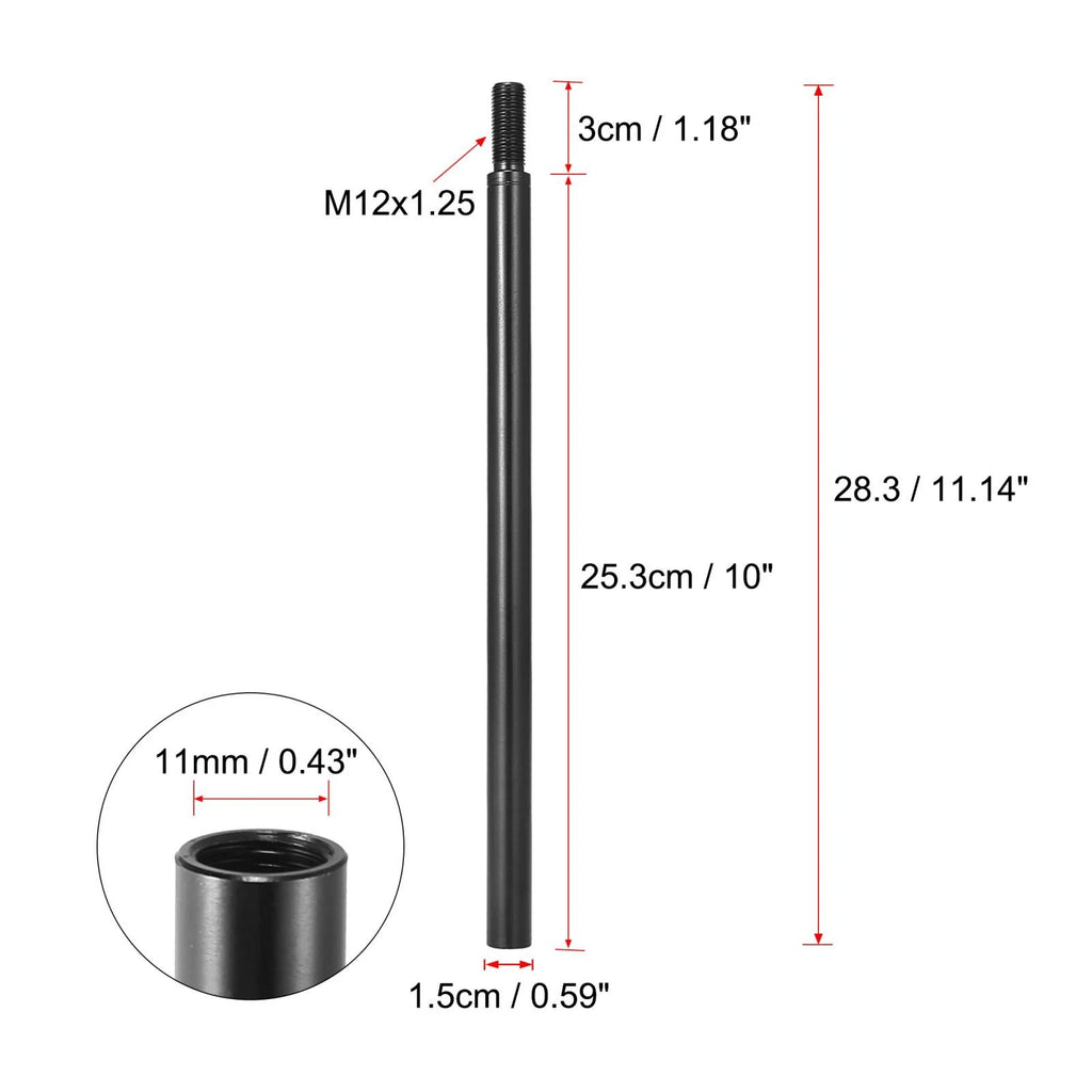 10" Gear Shift Knob Extender for Subaru Toyota M12X1.25 