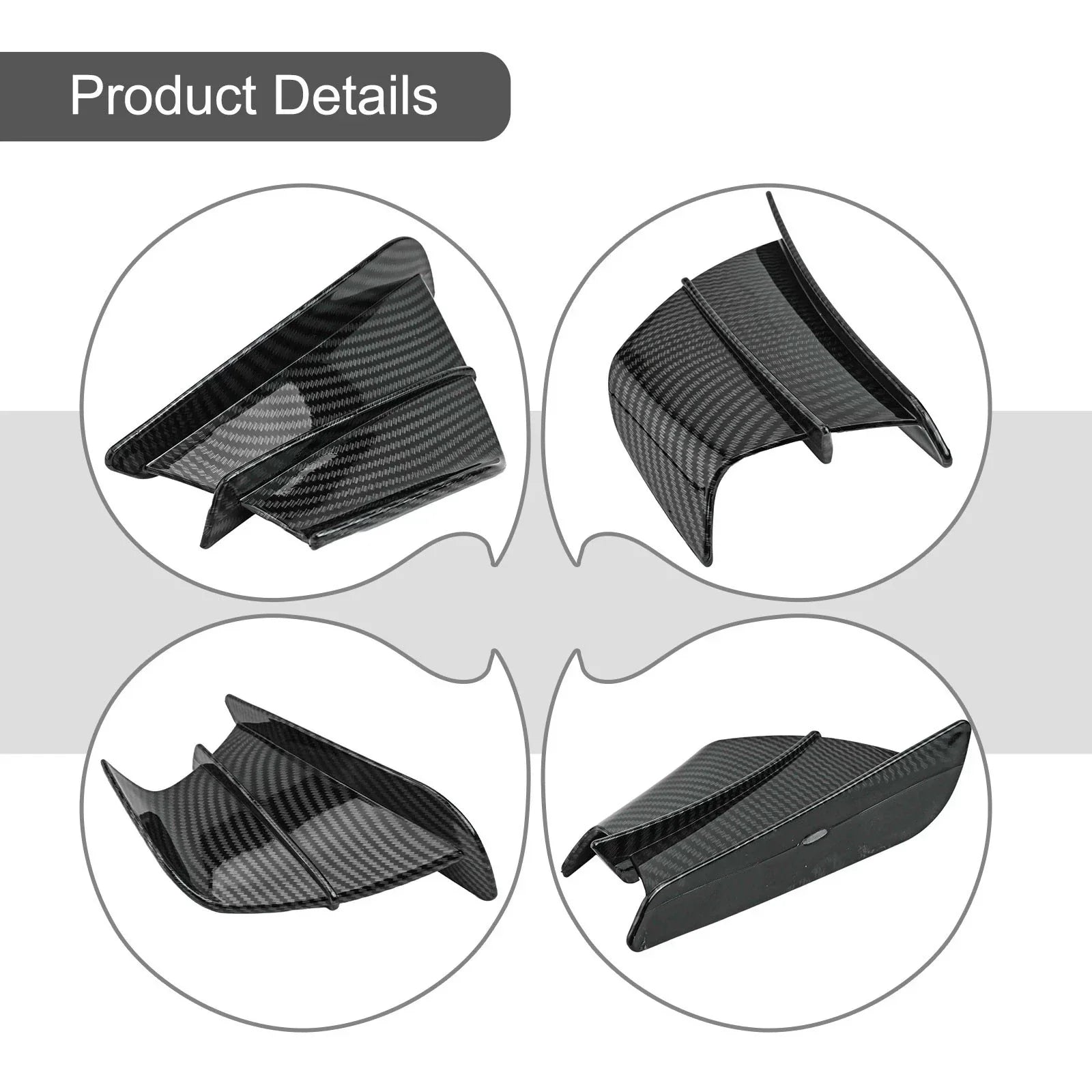 Aerodynamic Wings 2x for Yamaha Suzuki Kawasaki bikes