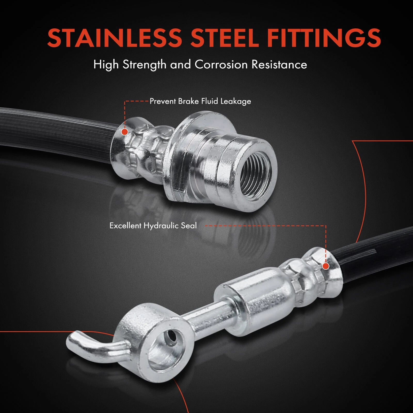 Front Left Brake Hydraulic Hose for Honda Accord (2015–2017)