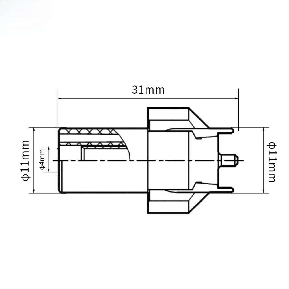 4 Pin 4mm Socket Connector for PCB Board Mounting (32A)
