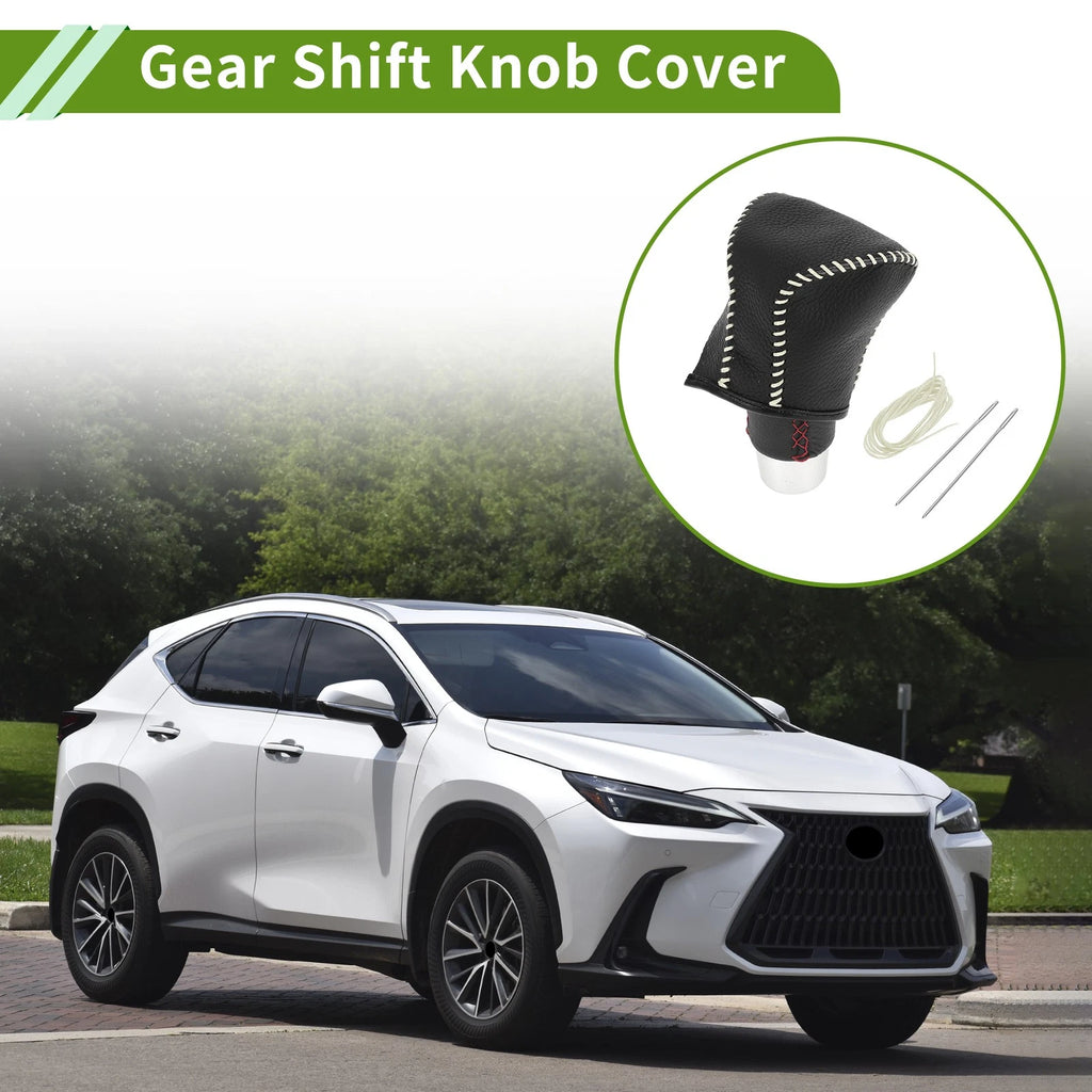1 Pc Gear Shift Knob Cover for Lexus ES300h (2018–2023) Pebbled Black Beige