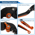 Short Long Brake Clutch Levers for Honda Rebel CMX 500 300 (2017–2021) Black Orange
