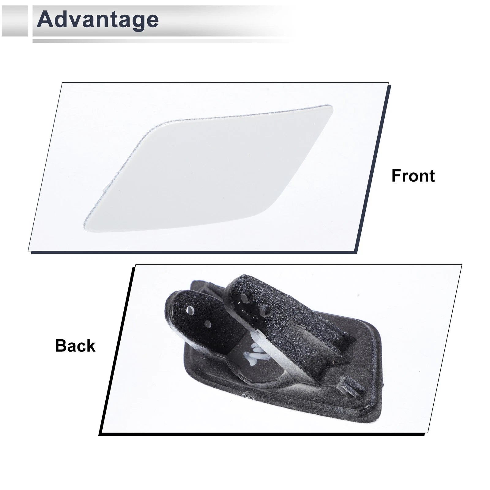 Headlight Washer Nozzle Cover Cap for BMW 335i GT (2012–2015) - White