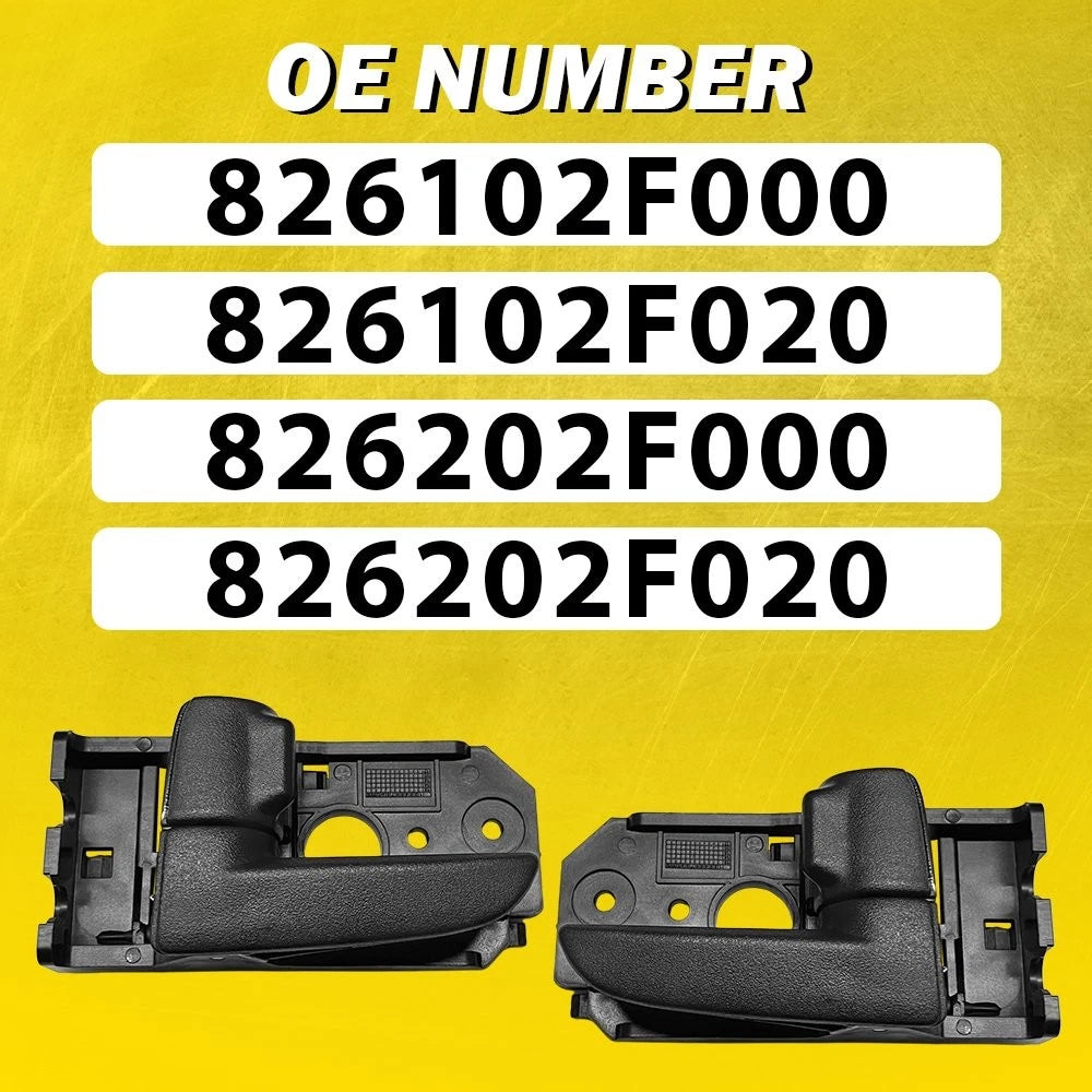 Inside Door Handle Set of 2 Black LH & RH for Kia Spectra Spectra5 (2004–2009) 826202F000
