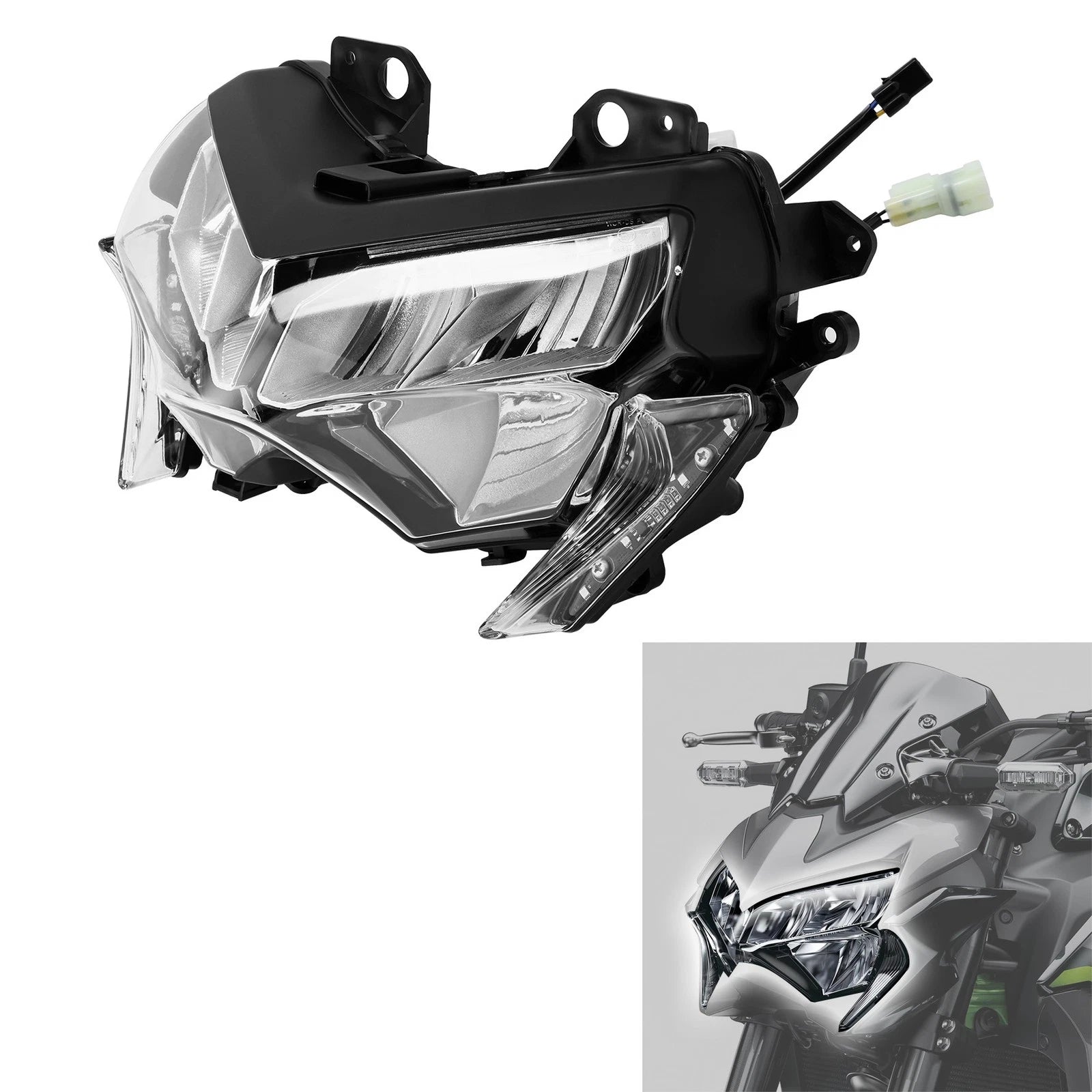 LED Front Headlight Lamp Assembly for Kawasaki ZZ900 (2020–2024)