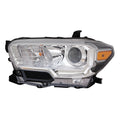 Replacement Chrome Driver Halogen Headlight Assembly w/o LED Daytime Running